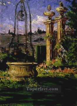 En los jardines de la Villa Palmieri James Carroll Beckwith Pinturas al óleo